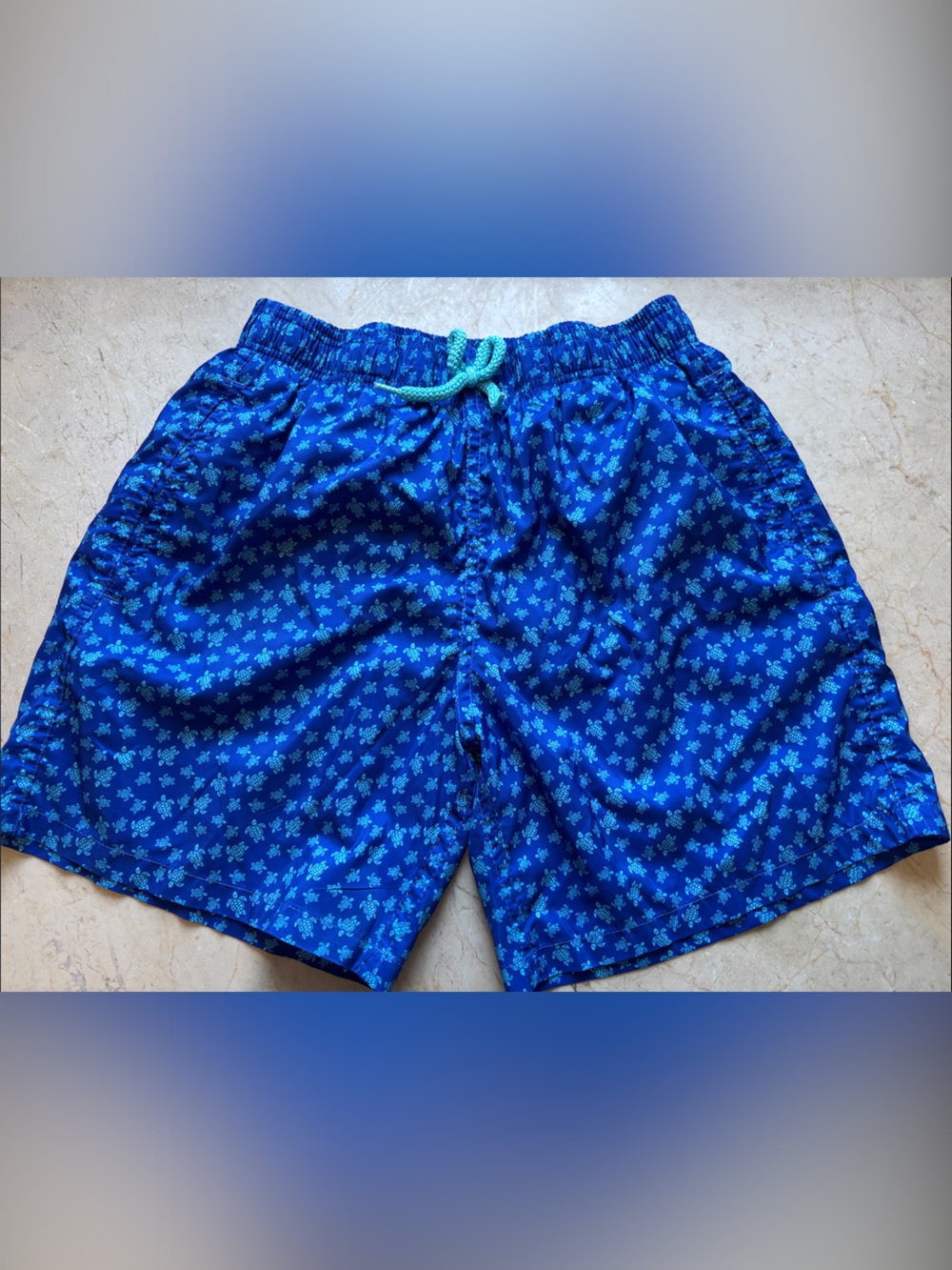 Boys VILEBREQUIN Blue Sea Turtle Swim Trunks